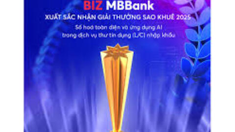 Giải pháp L/C online của BIZ MBBank được vinh danh tại Giải thưởng Sao Khuê 2025