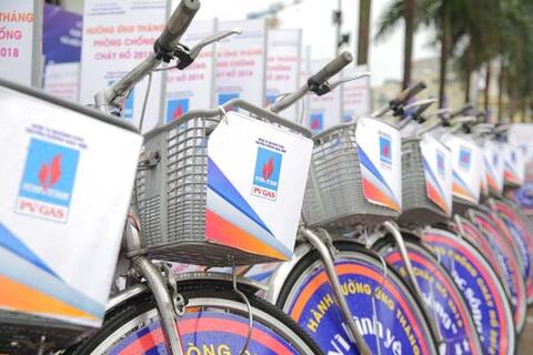 Khai mạc đạp xe diễu hành Tháng Phòng chống cháy nổ 2018
