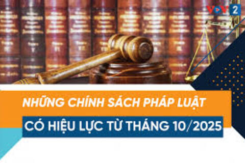 Chính sách quan trọng có hiệu lực từ tháng 10/2025