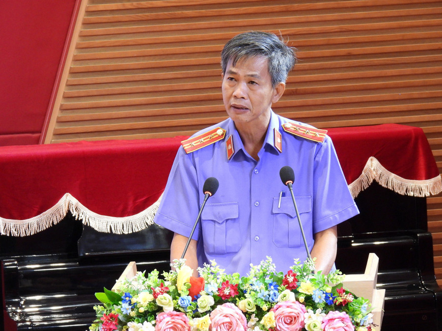 Ông Lê Hồng Thu - Viện trưởng VKSND Khu vực 1 (TP Cần Thơ) phát biểu tại buổi lễ ký kết. dhcl-ky-ket-vks-3.jpg