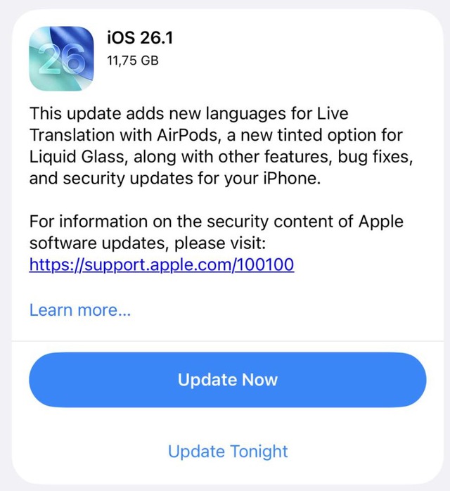 Ơn trời, iOS 26.1 vừa ra mắt đã hỗ trợ Apple Intelligence tiếng Việt! - Ảnh 1.