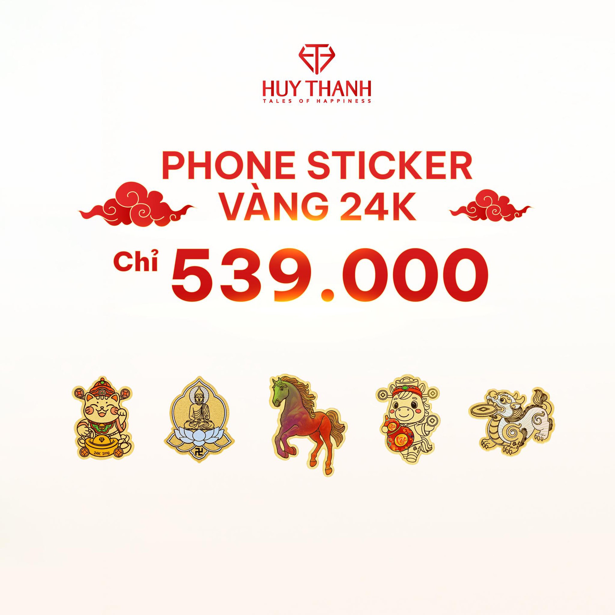 Doanh nghiệp Việt tung phụ kiện "vip" dịp Tết: Sticker điện thoại chứa vàng 24K thật, giá 539.000 đồng- Ảnh 1.