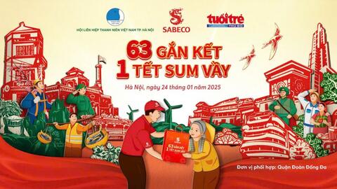 SABECO trao quà Tết cho công nhân tại tuyến phố ẩm thực mới khai trương của Hà Nội
