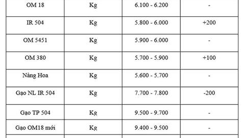 Giá lúa gạo hôm nay ngày 7/7/2025: Biến động trái chiều