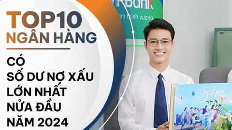 TOP 10 ngân hàng có nhiều nợ xấu nhất nửa đầu năm 2024