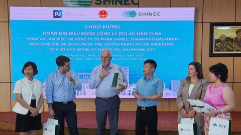 Đoàn đại biểu Đảng Công lý Argentina thăm, làm việc tại Hải Phòng