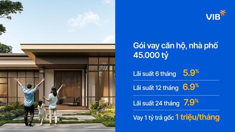 VIB ra mắt gói vay căn hộ, nhà phố 45.000 tỷ đồng