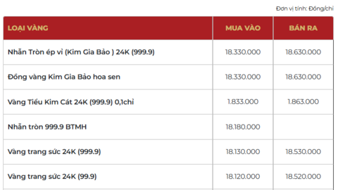 Giá vàng hôm nay ngày 13/03/2026: Dự báo giảm