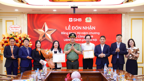 SHB nhận Bằng khen của Bộ Công an vì thành tích xuất sắc trong phong trào toàn dân bảo vệ an ninh Tổ quốc