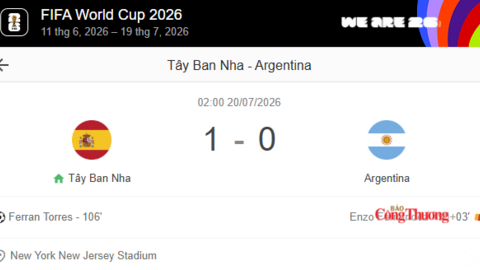 Thắng Argentina ở hiệp phụ , Tây Ban Nha vô địch World Cup 2026