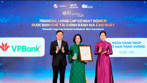 VPBank thắng lớn tại IR Awards 2026 lần thứ 2 liên tiếp