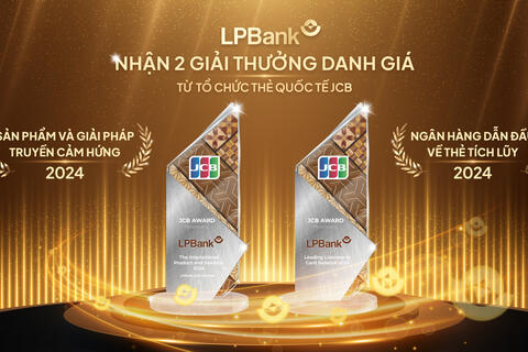 Ngân hàng Lộc Phát (LPBank) nhận cú đúp giải thưởng danh giá từ Tổ chức Thẻ quốc tế JCB