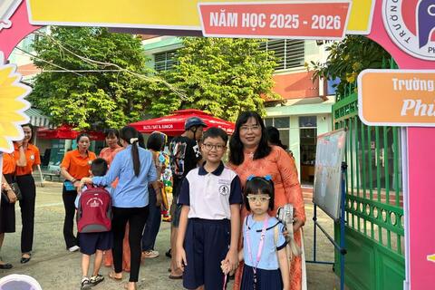 Học sinh lớp 1 TPHCM tựu trường năm học 2025-2026
