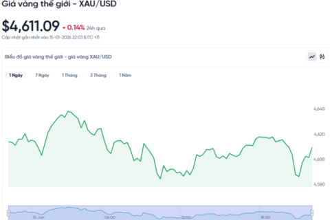 Giá vàng hôm nay 16/01/2026: Rời mốc 163 triệu đồng/lượng