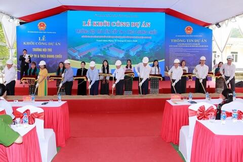 Thanh Hóa khởi công 10 trường nội trú liên cấp tại các xã biên giới