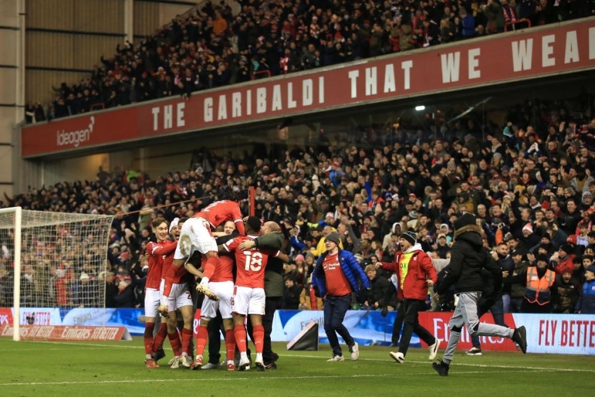 Nottingham Forest tạo nên cú sốc lớn nhất vòng 3 FA Cup 2021/2022. (Ảnh: Getty). 