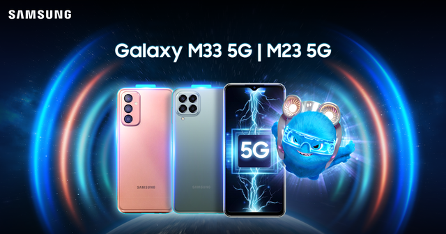 Galaxy M23 và M33 ra mắt tại VN: Màn hình 120Hz, camera 50 "chấm", có pin 5000mAh, giá từ 6.9 triệu đồng - Ảnh 1. Galaxy M23 và M33 ra mắt tại VN: Màn hình 120Hz, camera 50 "chấm", có pin 5000mAh, giá từ 6.9 triệu đồng - Ảnh 1.