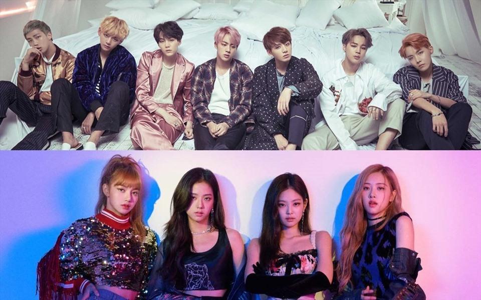 BTS và Blackpink được mệnh danh là nhóm nhạc toàn cầu. Ảnh: CMH