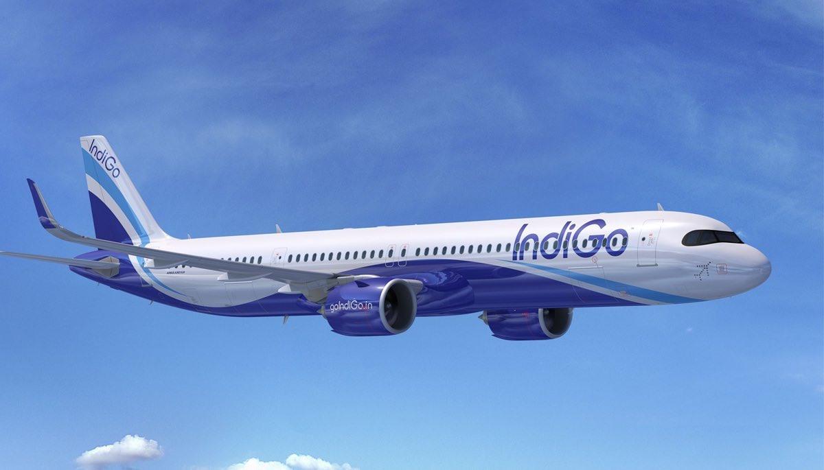 Máy bay của hãng hàng không Ấn Độ IndiGo. Ảnh: Paris Air Show 2023