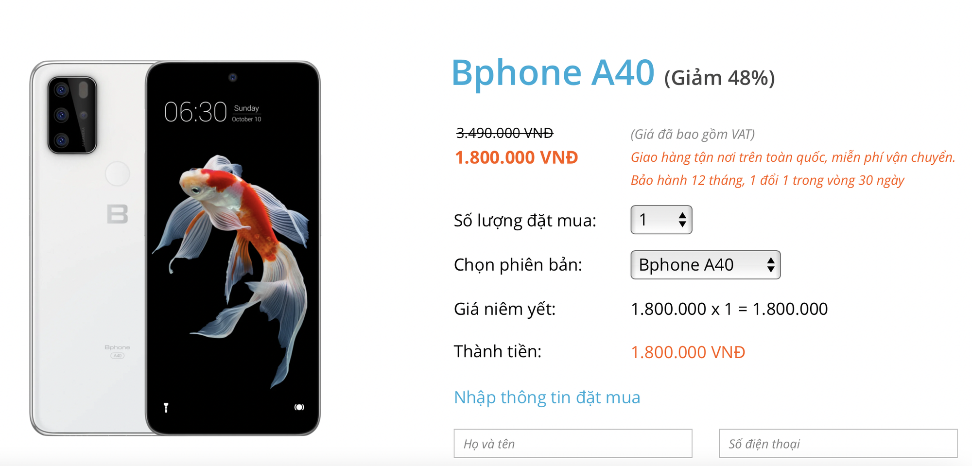 Bphone hết hàng sau khi giảm giá, bất chấp tuyên bố “Bphone không cần giảm giá đã hết hàng” của CEO Nguyễn Tử Quảng - Ảnh 1.