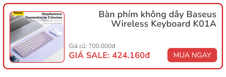 Điểm danh loạt bàn phím không dây dùng chất, có đủ các thương hiệu nổi Xiaomi, Baseus, Logitech - Ảnh 7.