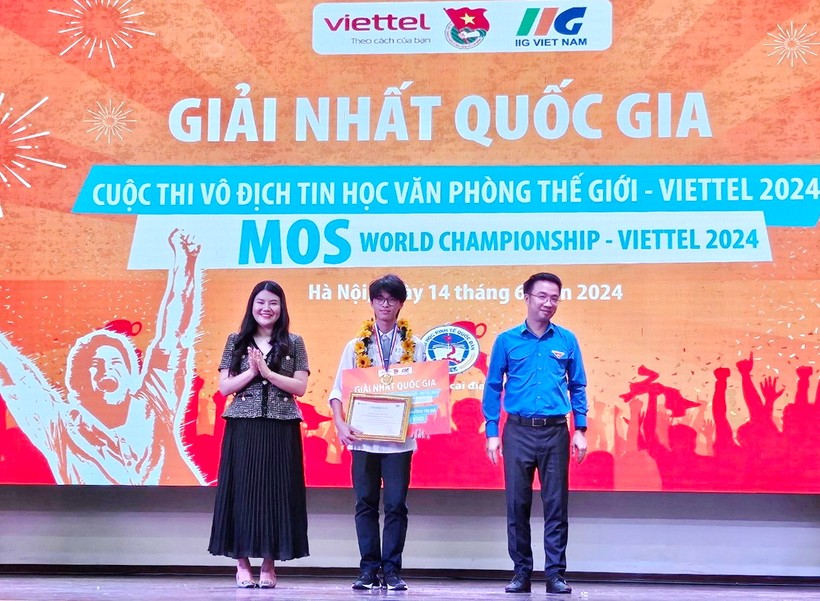 Em Trần Thanh An đạt giải Nhất trong cuộc thi Vô địch Tin học Văn phòng thế giới – Viettel 2024