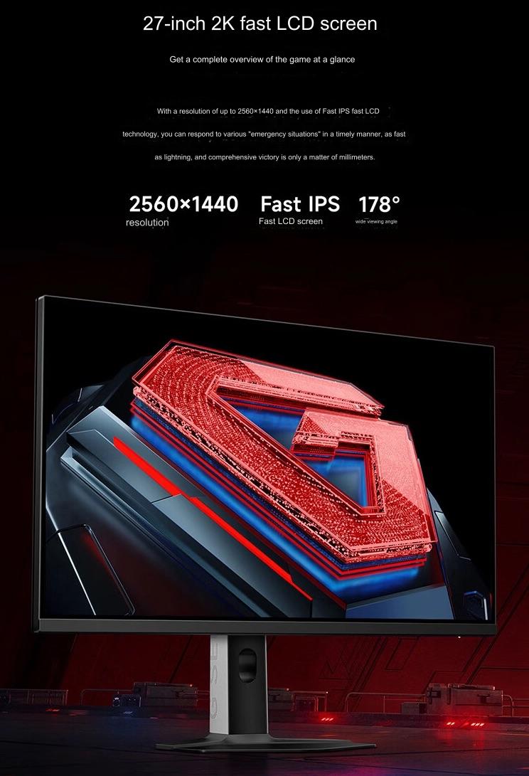 Xiaomi ra mắt màn hình gaming 27 inch: 2K 180Hz IPS, chuẩn màu, hỗ trợ xoay dọc, giá từ 3.4 triệu đồng- Ảnh 1.