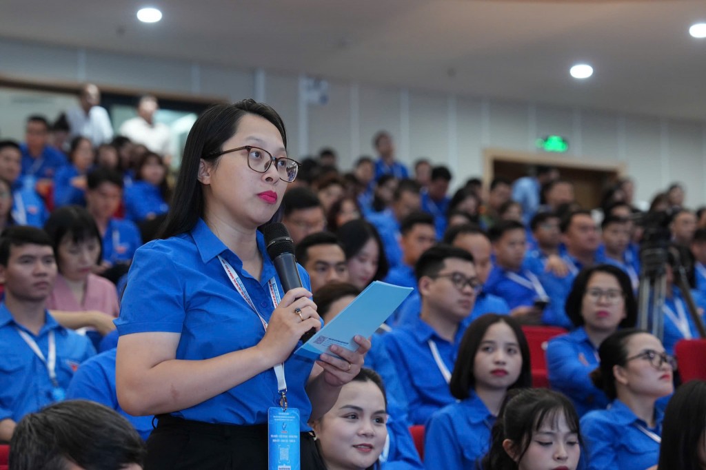 Chị Trần Kim Huyền, Bí thư Quận đoàn, Chủ tịch Hội LHTN quận Hoàn Kiếm, Hà Nội