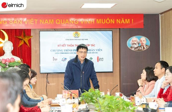 Ông Nguyễn Ngọc Ân chia sẻ những kỳ vọng về sự hợp tác này với Elmich. Ảnh: Elmich Việt Nam