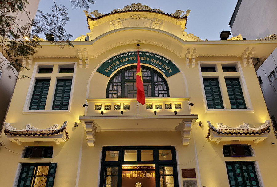 Không gian văn hóa lịch sử “Hội Truyền bá chữ quốc ngữ và danh nhân Nguyễn Văn Tố” tại số 47 phố Hàng Quạt. Ảnh: Vân Anh giao-duc-lich-su-qua-di-tich-2.jpg