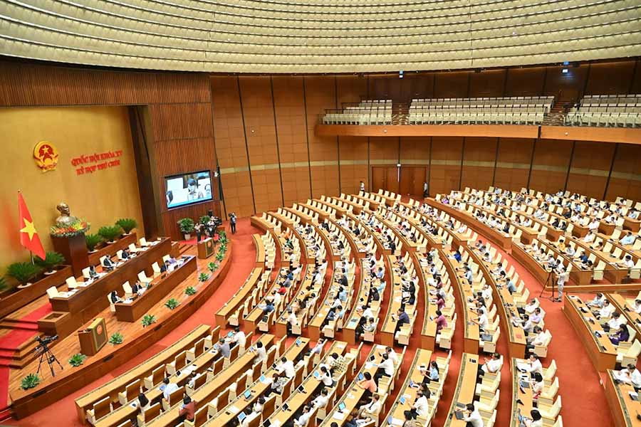 Quang cảnh phiên họp sáng 22.5. Ảnh: Văn phòng Quốc hội