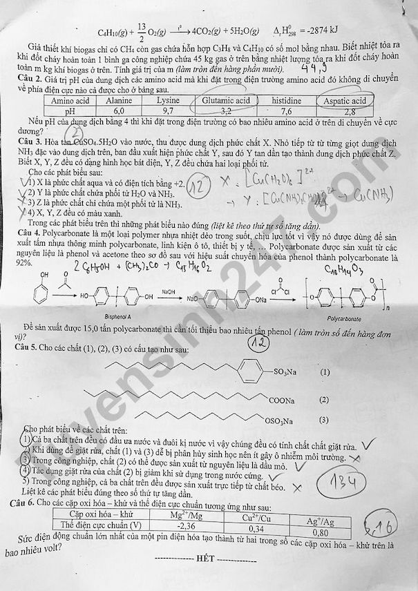 Đề thi thử tốt nghiệp THPT 2025 môn Hóa - Sở GDĐT Nghệ An đợt 2. Ảnh: Tuyensinh247