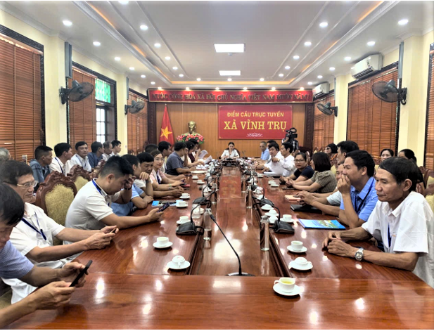 Ban Chỉ đạo TĐTNN 2025 Trung ương làm việc tại xã Vĩnh Trụ, tỉnh Ninh Bình về công tác triển khai Tổng điều trên địa bàn xã