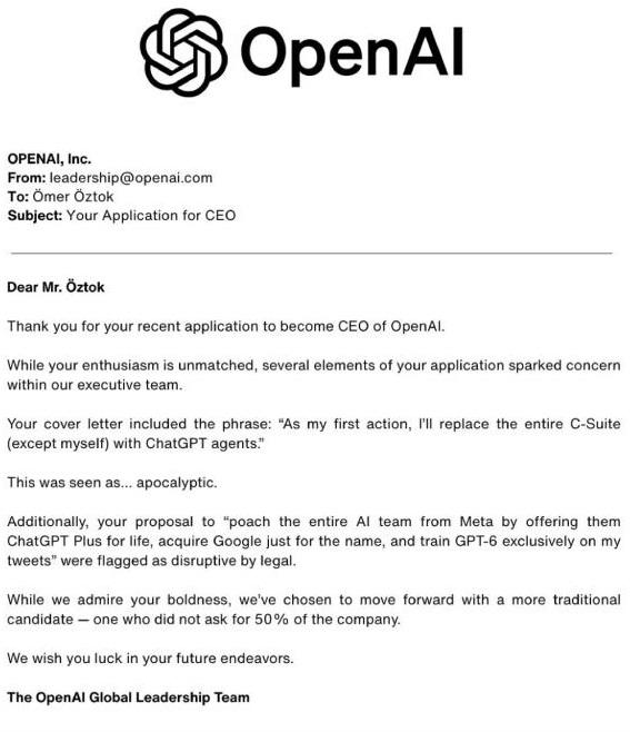 Đề xuất cải cách táo bạo để làm CEO OpenAI, chuyên gia công nghệ nhận lời từ chối phũ phàng- Ảnh 1.