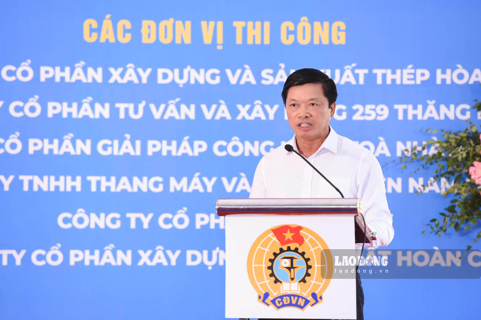 Ông Đào Quang Khải - Phó Chủ tịch UBND tỉnh Bắc Ninh phát biểu tại lễ khởi công. Ảnh: Trần Tuấn