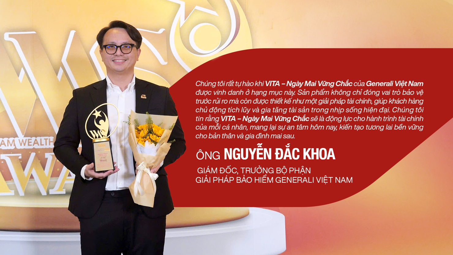 Ông Nguyễn Đắc Khoa – Giám đốc, Trưởng Bộ phận Dịch vụ Bảo hiểm Generali Việt Nam.