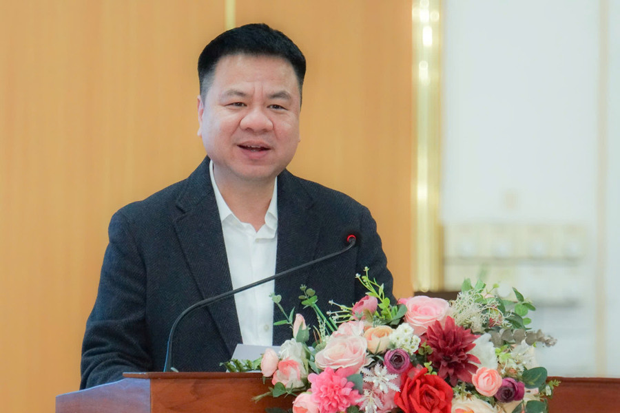 Nhà báo Triệu Ngọc Lâm - Tổng Biên tập Báo Giáo dục và Thời đại phát biểu. z7190763881648-bcbec937572d7b9c97b54ff210a46077.jpg