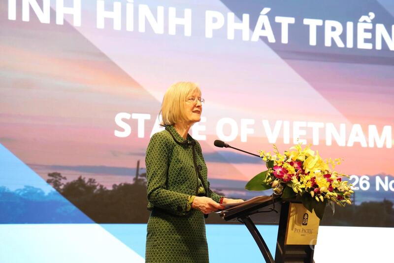 Bà Gillian Bird PSM - Đại sứ Australia tại Việt Nam, phát biểu tại hội thảo. Ảnh: Phương Trang.