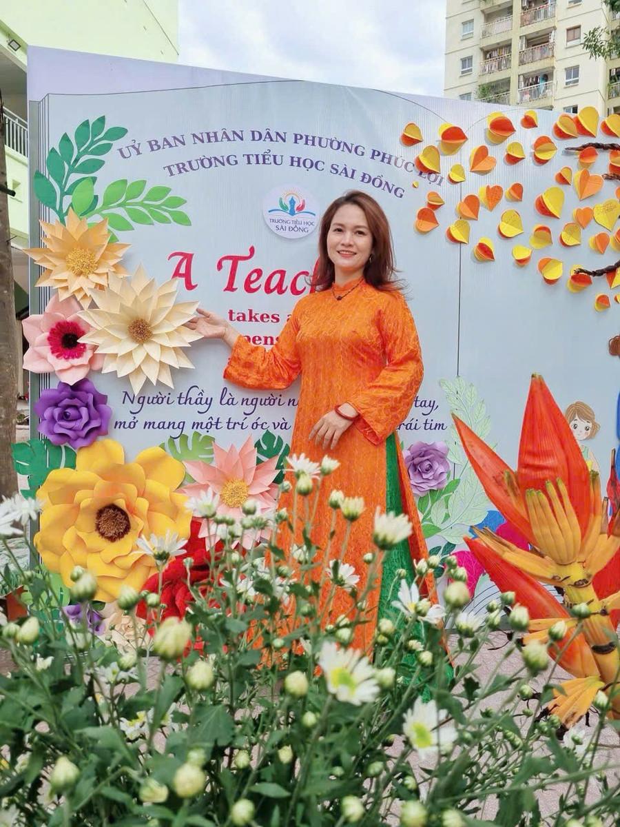 Cô Trần Thanh Mai - giáo viên Trường Tiểu học Sài Đồng (phường Phúc Lợi, Hà Nội). mai-1.jpg