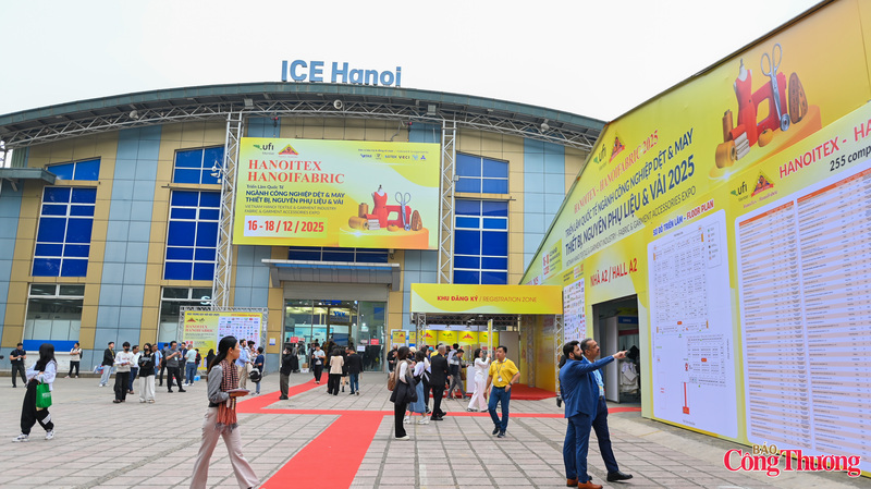Từ ngày 16-18/12/2025, Triển lãm quốc tế ngành công nghiệp dệt may – thiết bị, nguyên phụ liệu & vải (HanoiTex – HanoiFabric 2025) diễn ra tại Trung tâm Triển lãm quốc tế I.C.E Hà Nội (Cung Văn hoá Việt Xô).