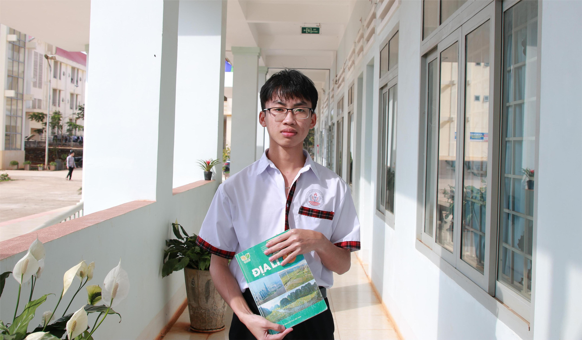 Em Nguyễn Thọ Hoàng Anh, giải Khuyến khích học sinh giỏi quốc gia môn Địa lí. (Ảnh: Thành Tâm) 1-hoang-anh.jpg