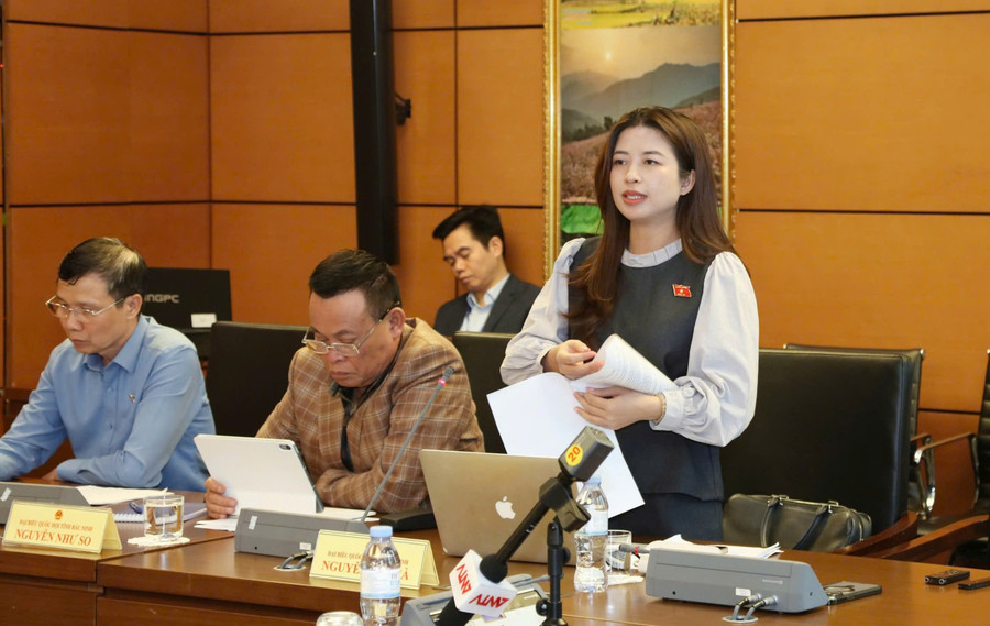 Bà Nguyễn Thị Hà - đại biểu Quốc hội khóa XV, giáo viên Trường THPT Hàn Thuyên (Bắc Ninh).