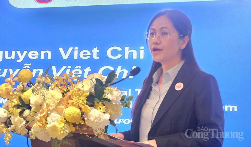 Bà Nguyễn Diệp Chi - Phó Vụ trưởng Vụ Chính sách thương mại đa biên, Bộ Công Thương phát biểu tại hội thảo. Ảnh: Việt Khoa