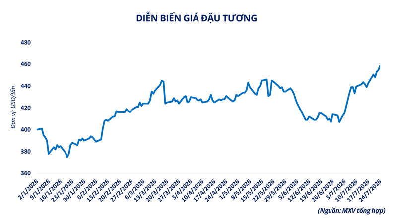 Diễn biến giá đậu tương