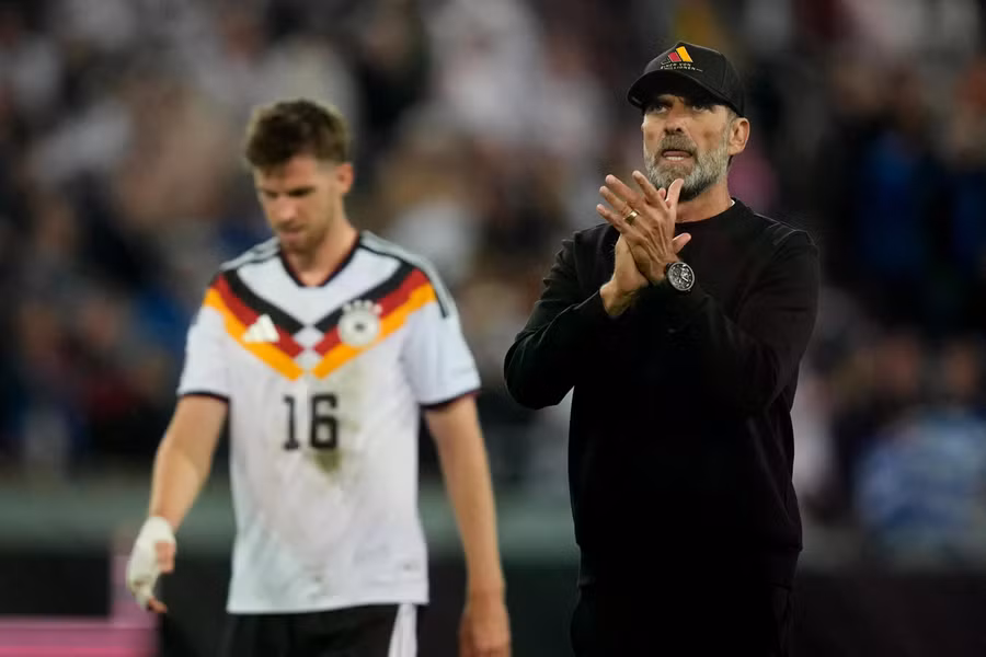 Thầy trò HLV Jurgen Klopp thua sốc Hy Lạp ở lượt trận thứ 2 bảng A2 Nations League 2026-2027 hôm 28/9 (giờ Hà Nội). Ảnh: AP. klop.jpg