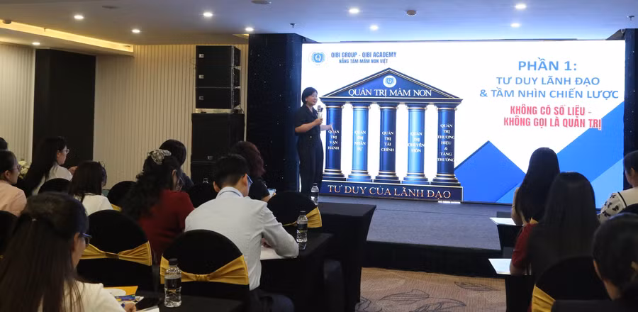 Cô Nguyễn Diệu Hương chia sẻ về quản trị mầm non.